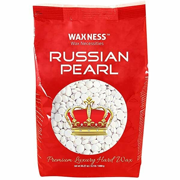POLYMER BLEND PREMIUM LUXURY HARD WAX BEADS RUSSIAN PEARL 2.2 LB / 35.27 OZ