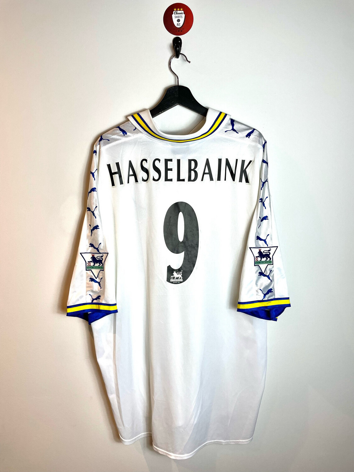 Leeds United 1998-99 Hasselbaink home shirt