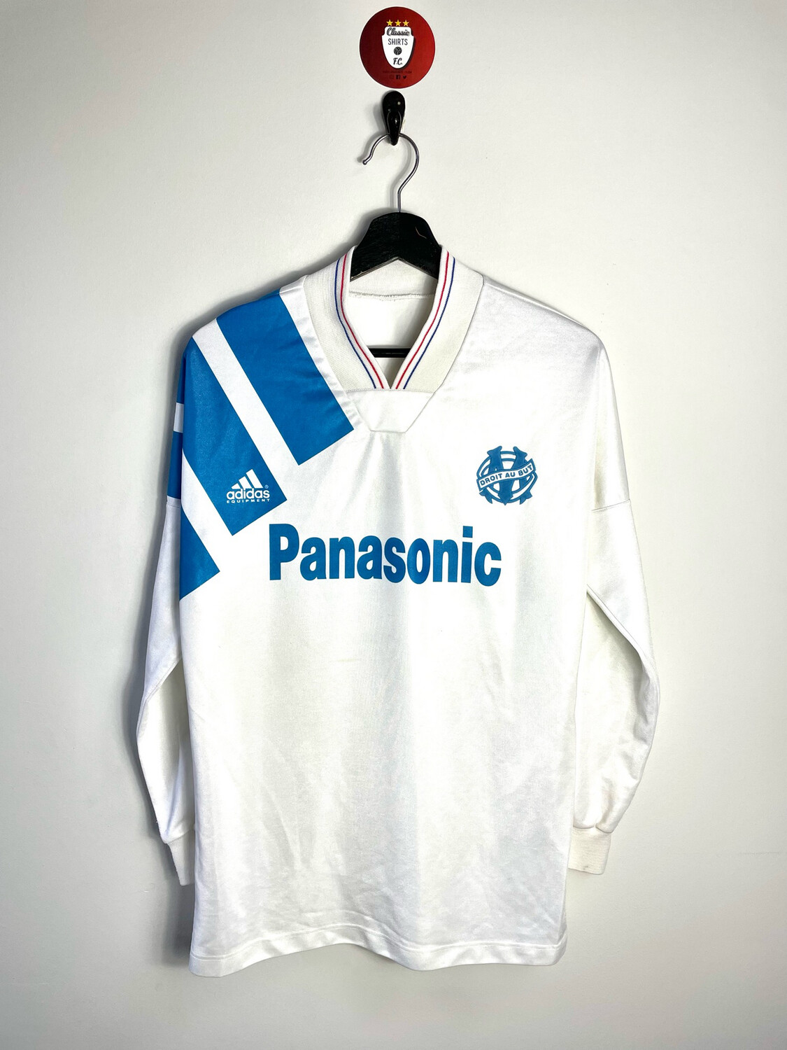 Olympique Marseille 1991-92 home shirt longsleeves