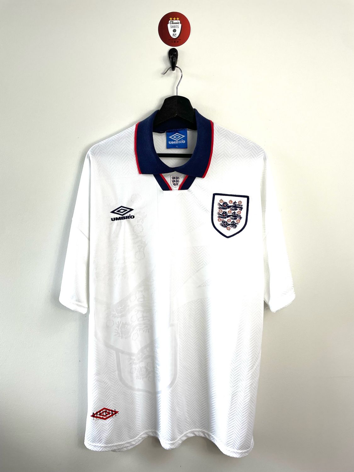 England 1993-95 home shirt
