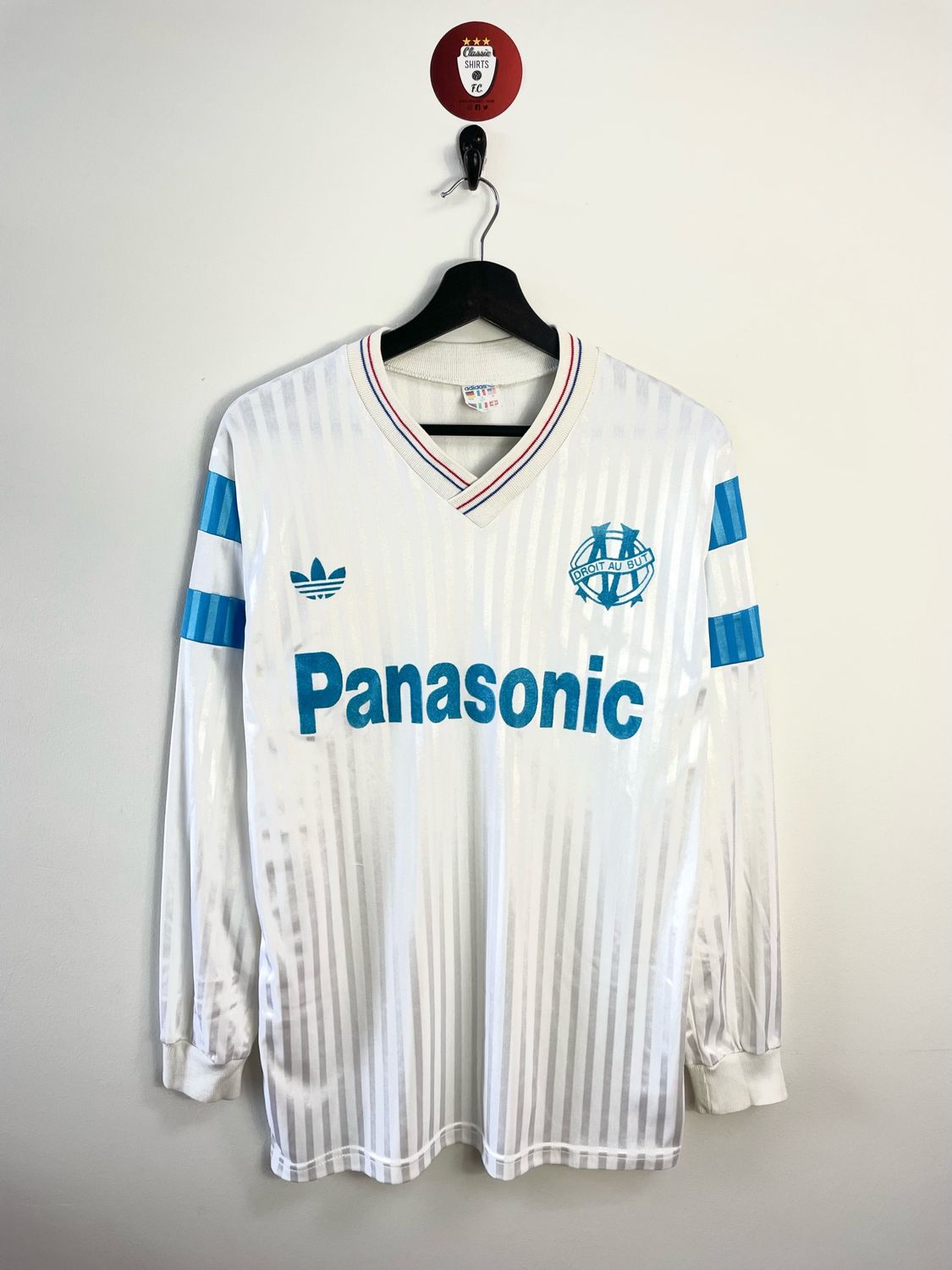Olympique Marseille 1989-91 home shirt longsleeves