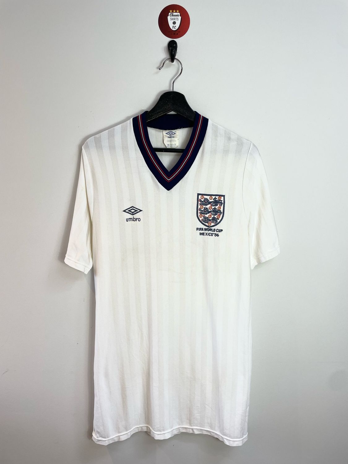 England 1986 World Cup home shirt