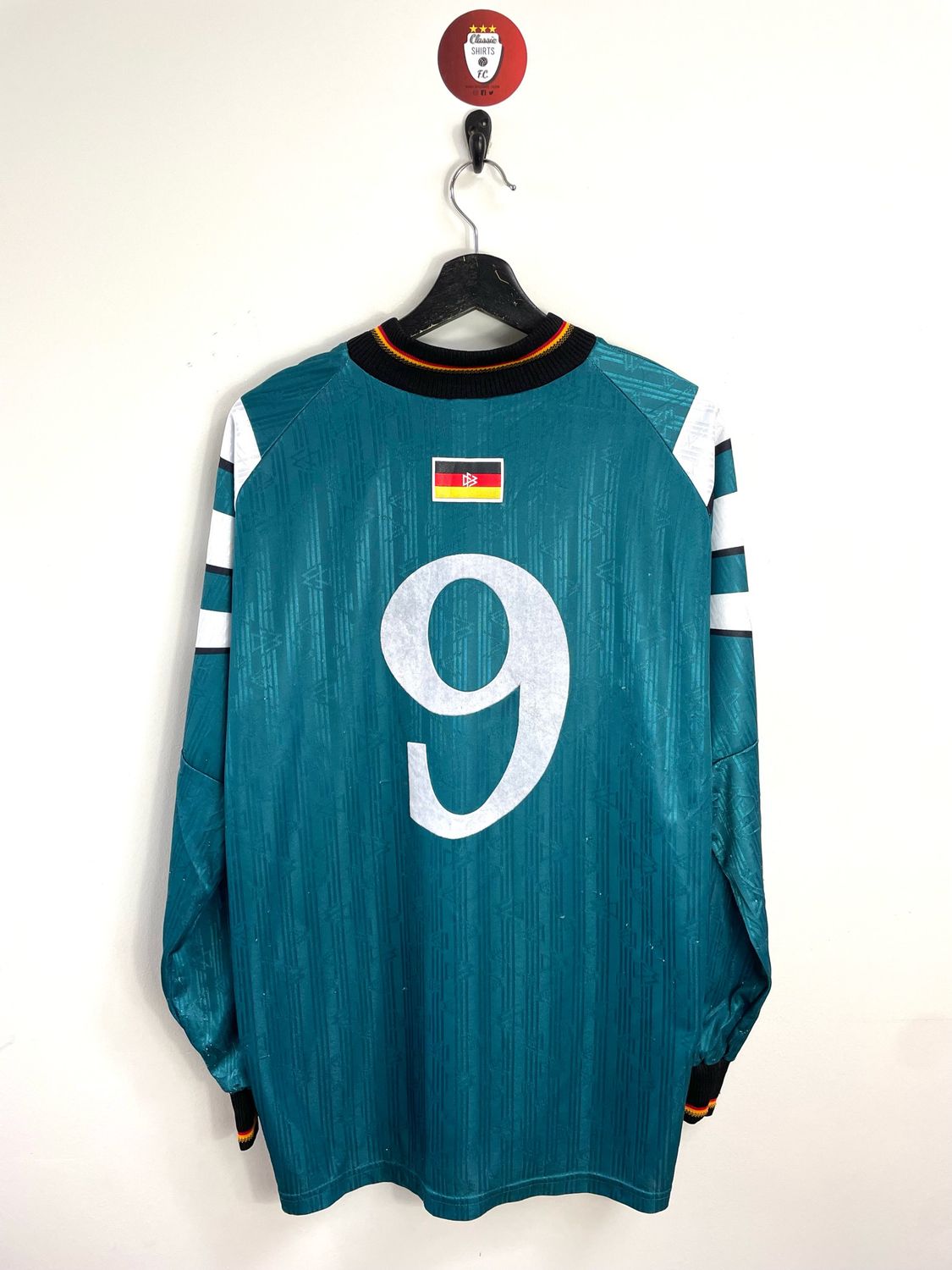 Germany 1996-98 #9 playerissue away shirt