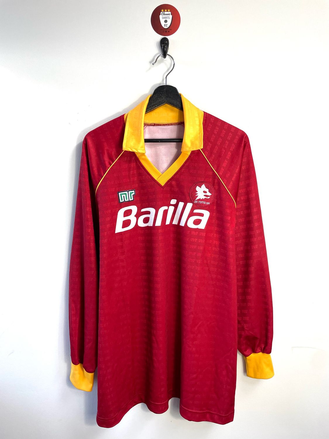AS Roma 1990-91 home shirt longsleeves