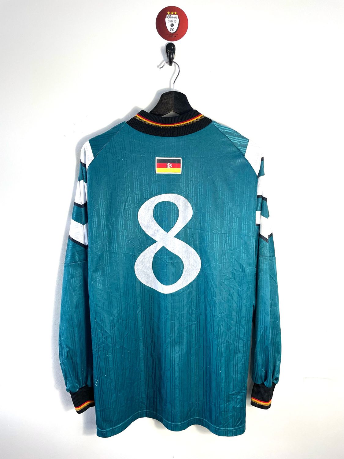 Germany 1996-98 #8 playerissue away shirt