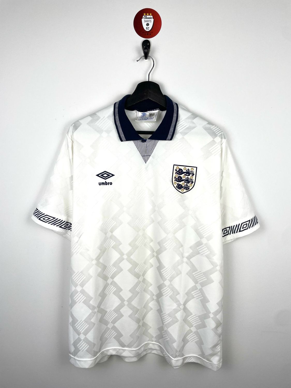 England 1990-92 home shirt