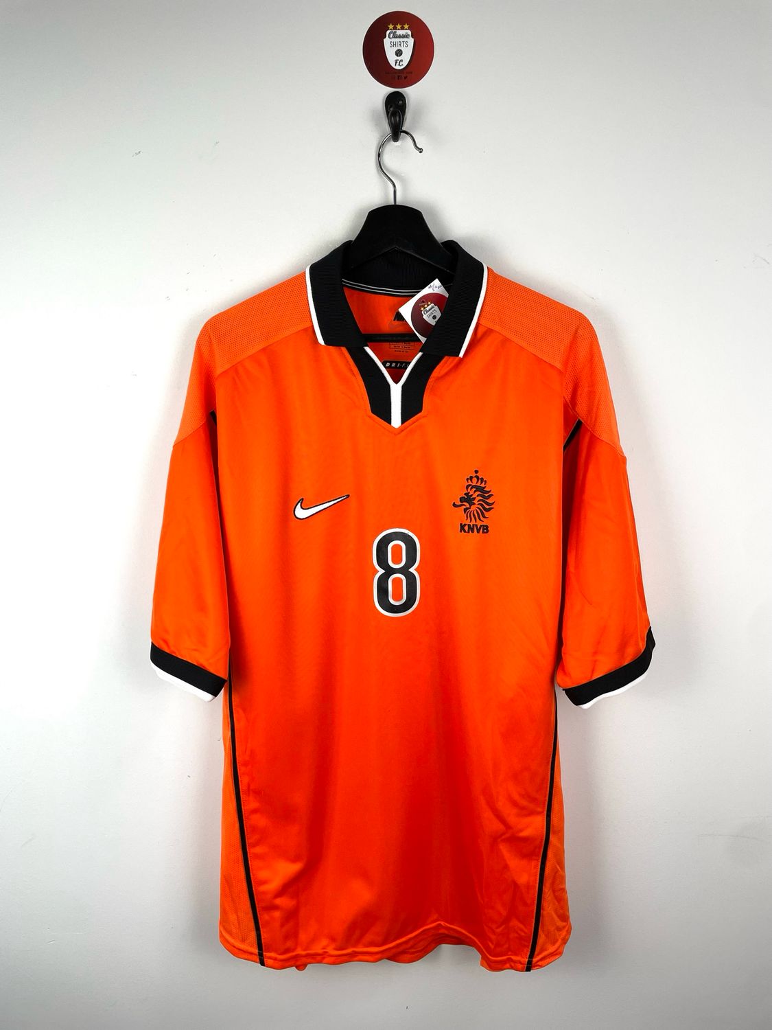 Holland 1998 Matchworn/issued #8 Ronald de Boer home shirt