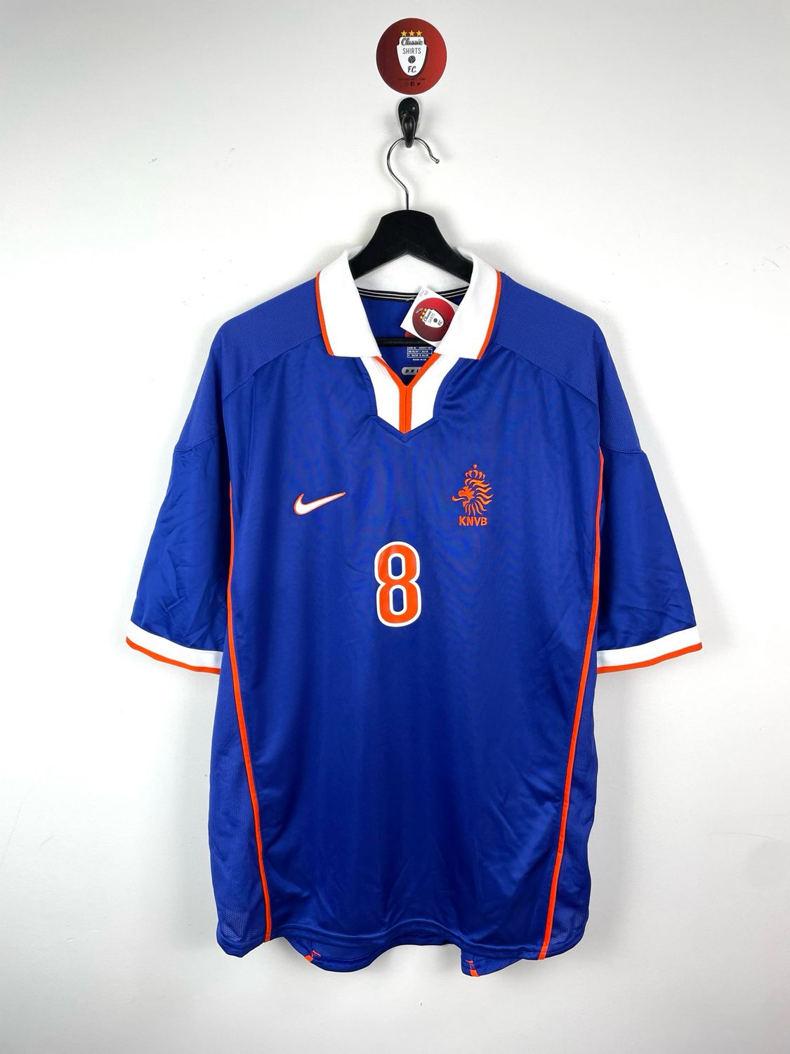Holland 1998 Matchworn/issued #8 Michael Mols away shirt