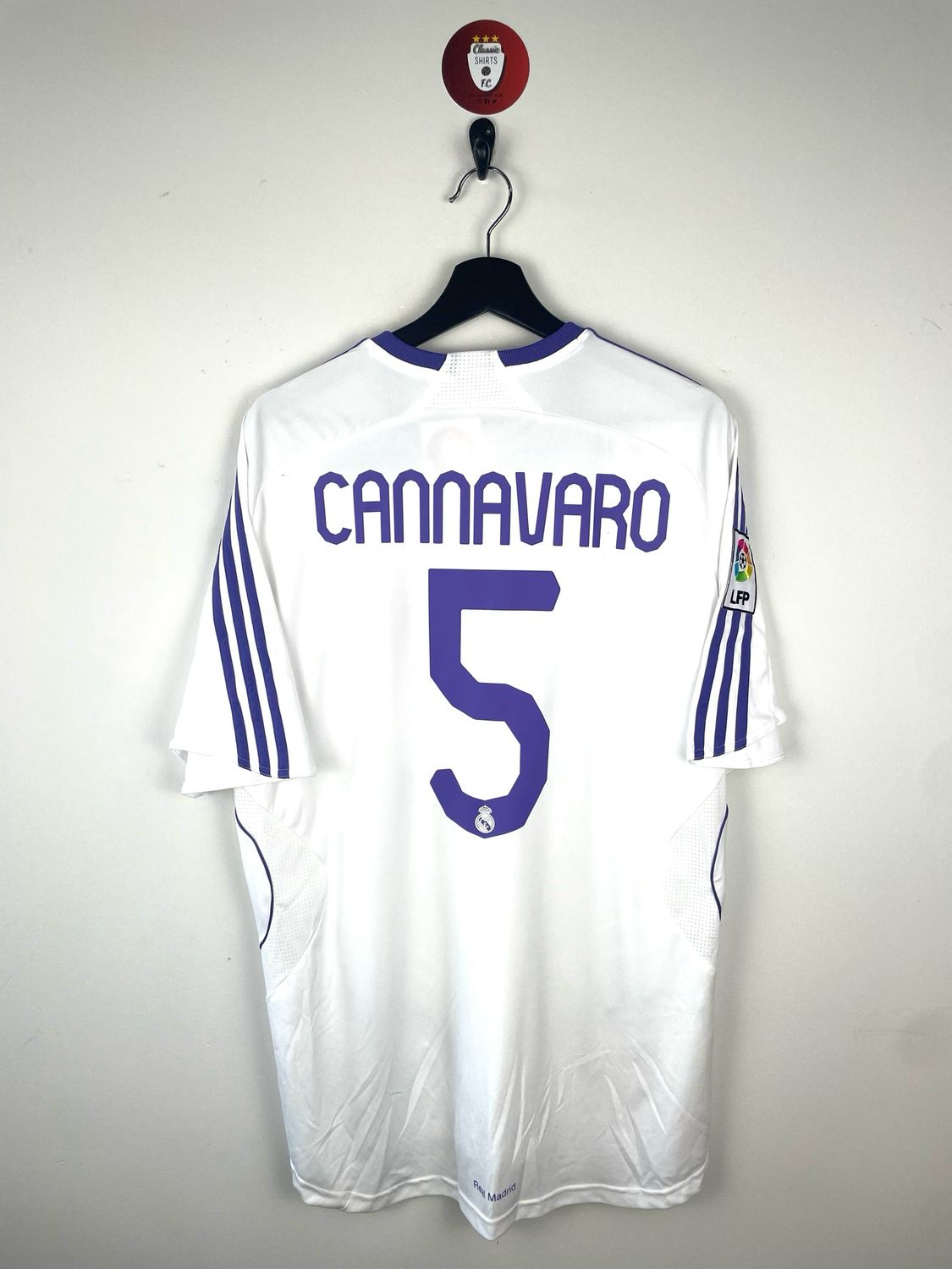 Real Madrid Cannavaro 2007-08 home shirt