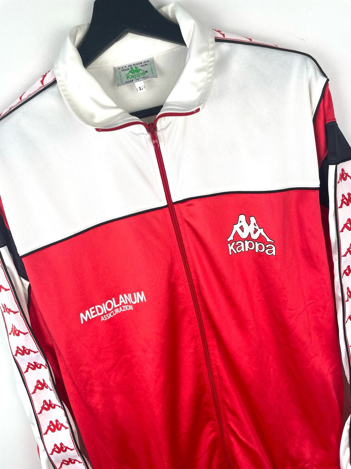 88/89”Kappa AC.MILANビンテージ ウィンドジャケット。2L 1988-90 AC Milan Kappa Track Jacket - 6/10 - (M)
