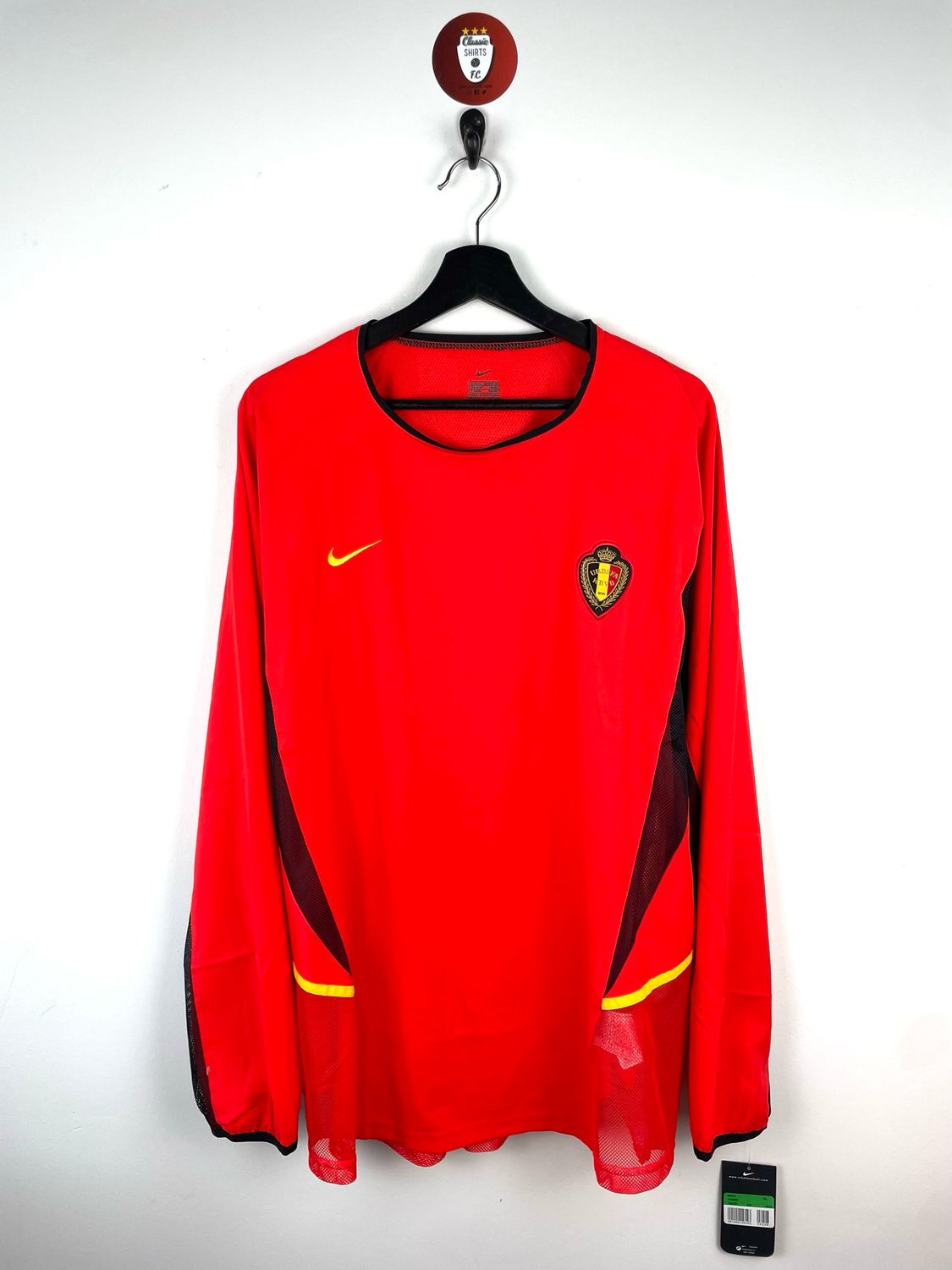 Belgium 2002 home shirt longsleeves playerissue BNWT