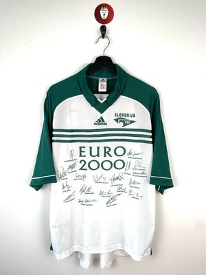 Slovenia 1998-00 &#39;Euro 2000 signed&#39; home shirt