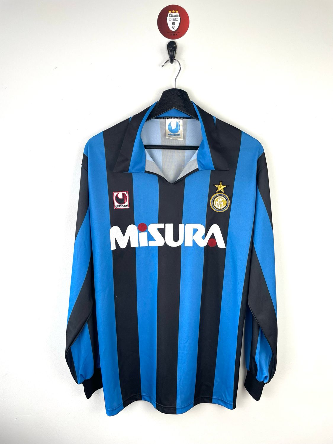 Inter Milan 1990-91 home shirt longsleeves