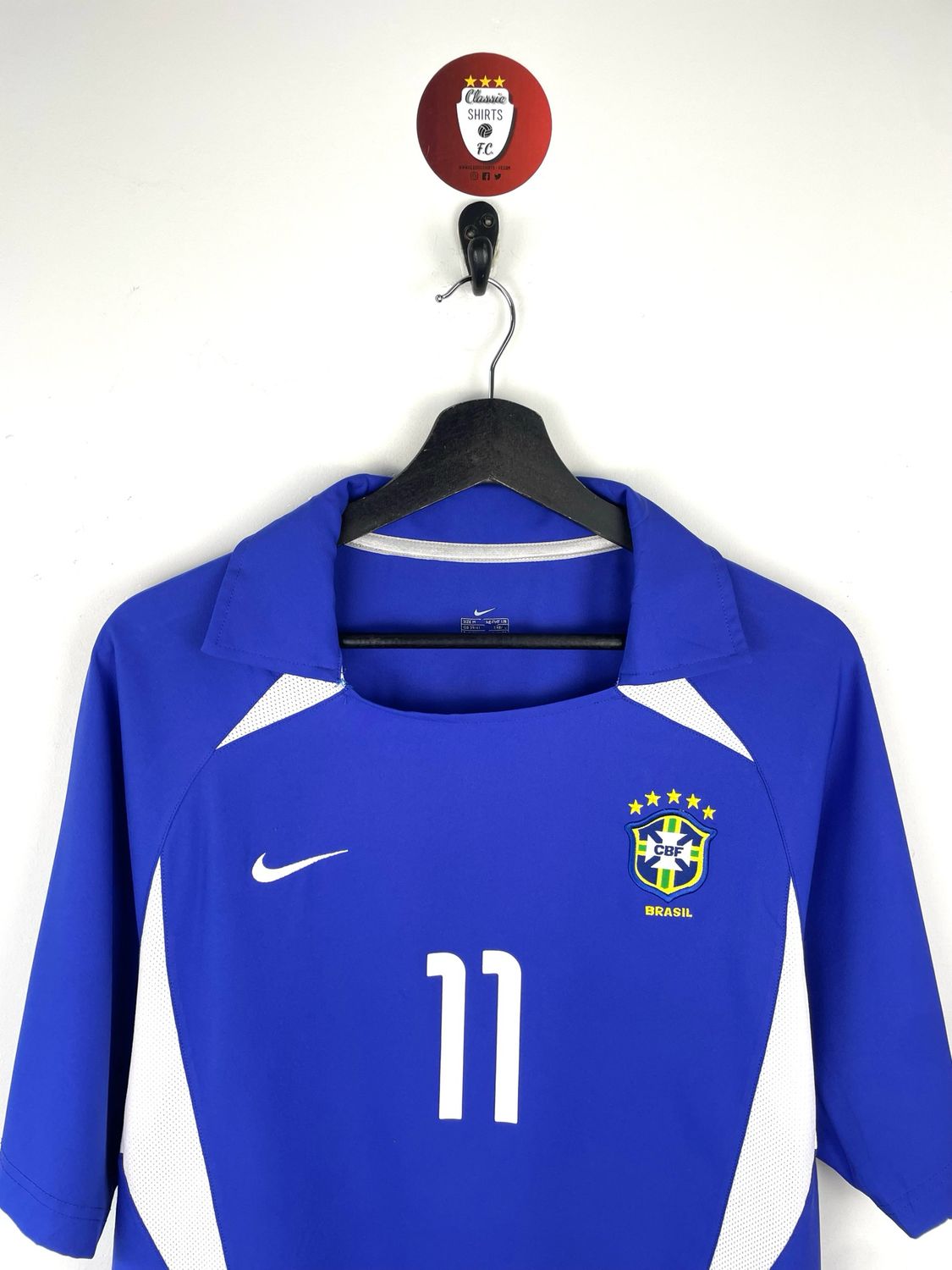 Brazil 2002 Away Shirt – Ronaldinho #11 Nike World Cup Kit