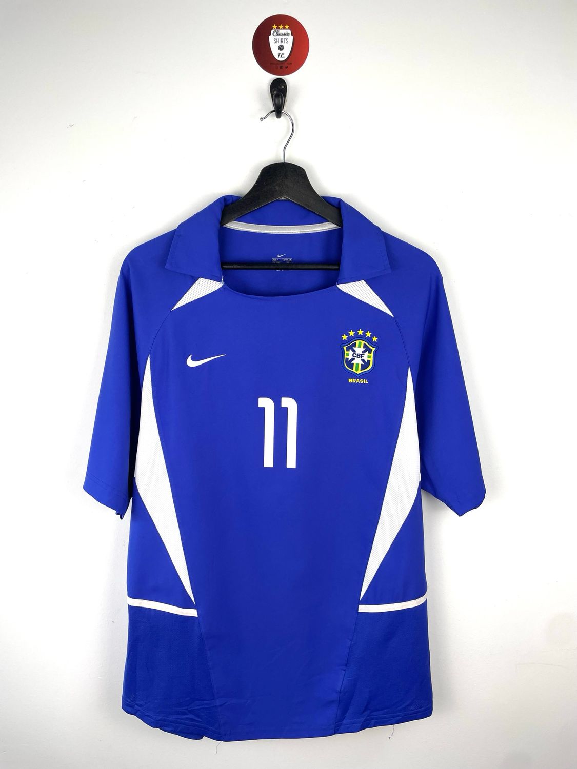 Brazil 2002 Away Shirt – Ronaldinho #11 Nike World Cup Kit