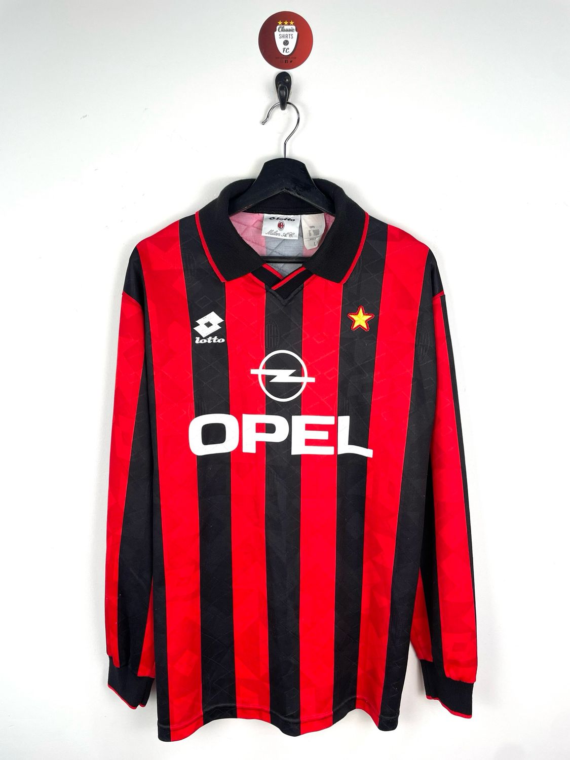 AC Milan 1995-96 Home Shirt Player Issue LS