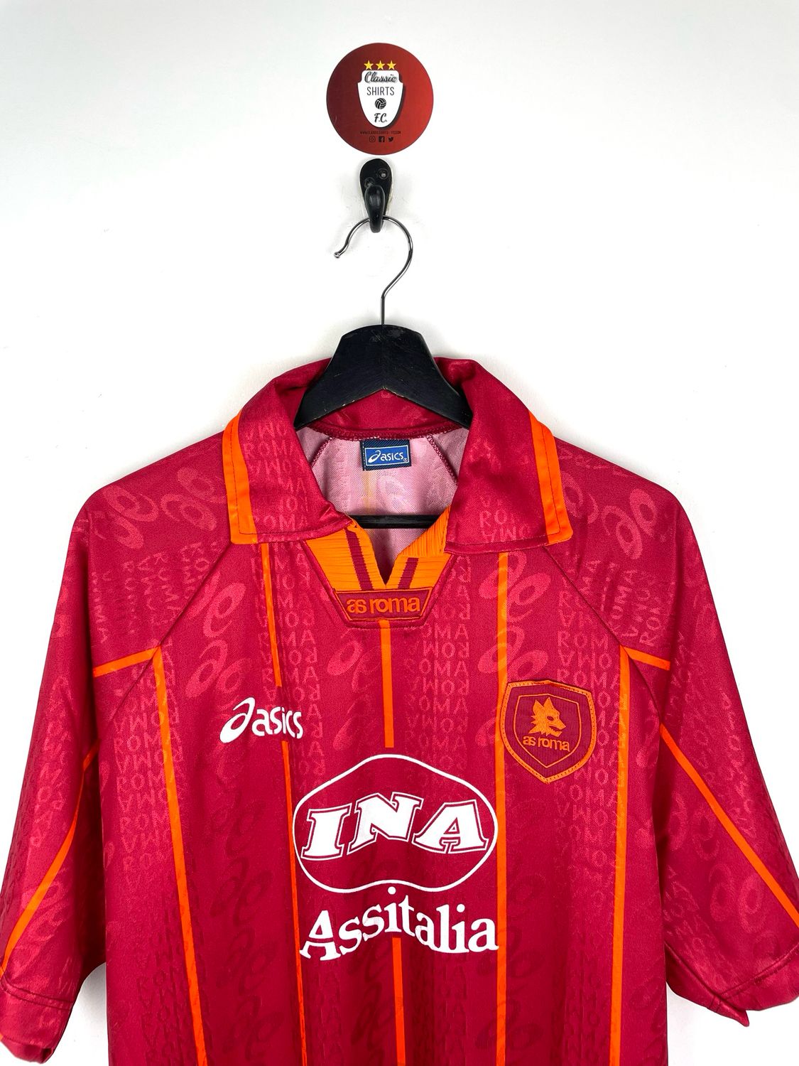 AS Roma 1996–97 Asics Home Shirt | INA Assitalia | Classic