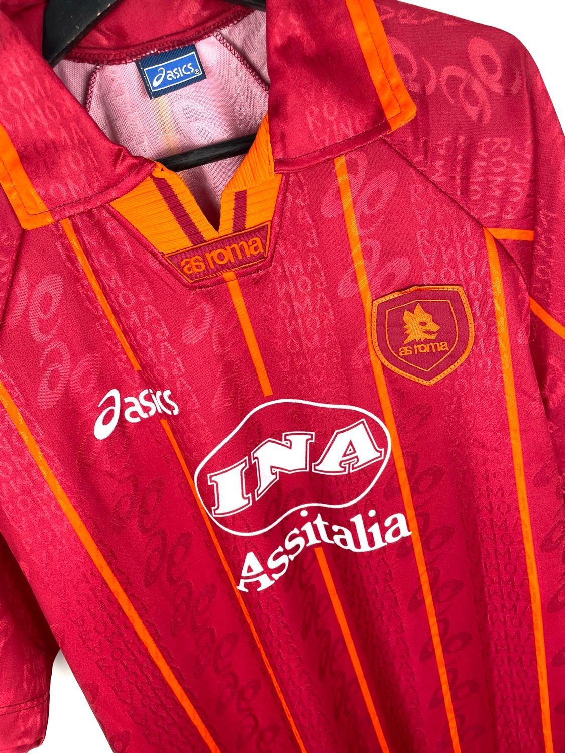 AS Roma 1996–97 Asics Home Shirt | INA Assitalia | Classic Giallorossi