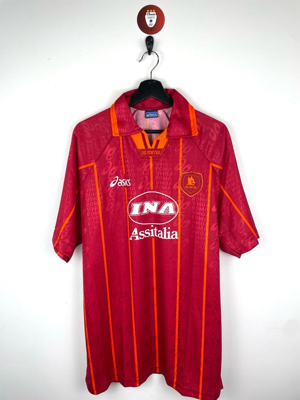 AS Roma 1996–97 Asics Home Shirt | INA Assitalia | Classic Giallorossi
