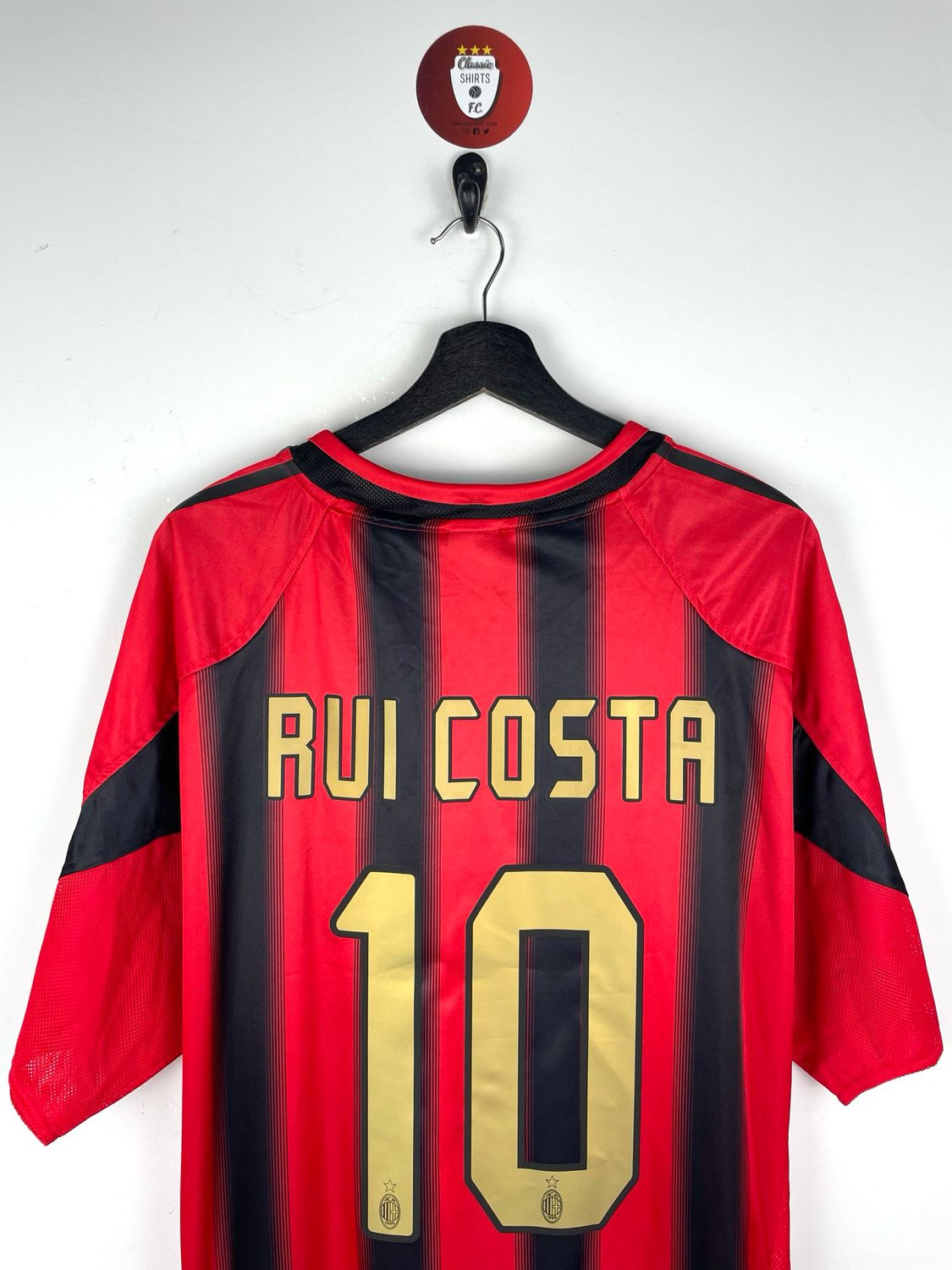 ACミラン adidas シャツ Rui Costa 10 AC Milan 2004–05 Adidas Home Shirt | Rui Costa #10