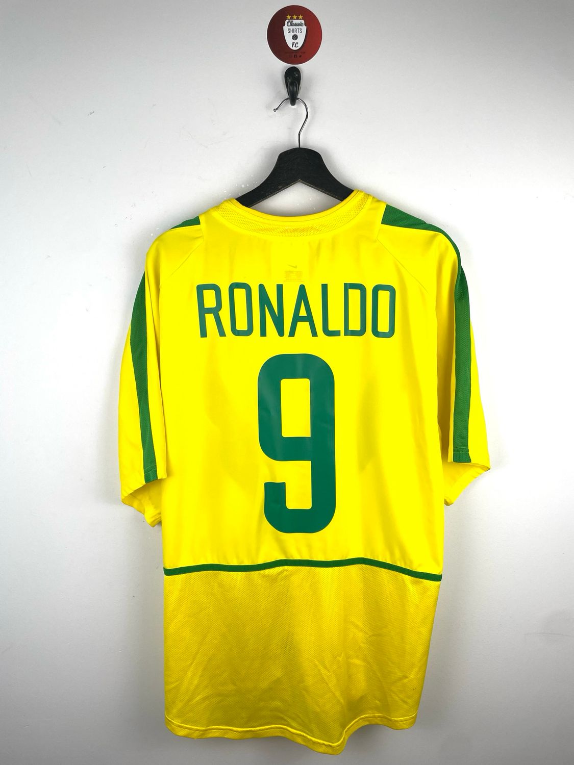 Brazil 2002 Home Shirt #9 Ronaldo