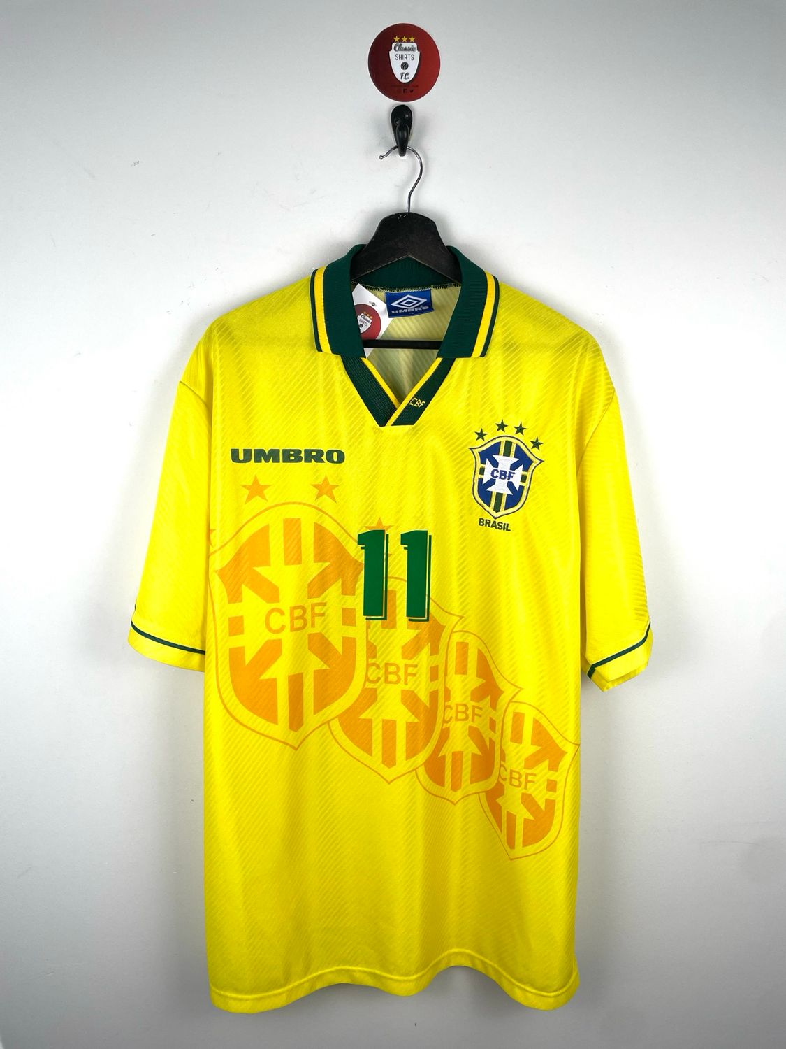Brazil 1994 Home Shirt #11 Romario