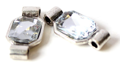 dia005: Bracelet Components Clear Glass