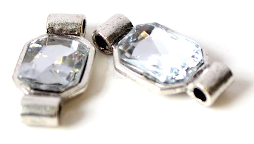 dia005: Bracelet Components Clear Glass