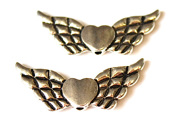 Angel Wings Heart(22 mm) 6 pieces