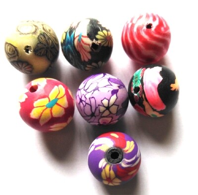Fimo Beads Round