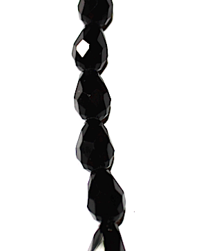 C036: Black Drop Crystals 10x14mm(25)