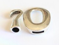 15511: Silver Leather Clasp Wrap (10 pieces)