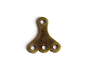 Component 3 Hole End Antique Gold