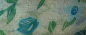 Ribbon Pattern Flowers Blue 28mm