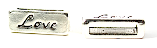 Leather Spacer Love Nickel
