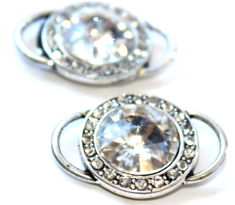 spacerMig3: Leather Spacer Crystal Clear Large (2 pieces)