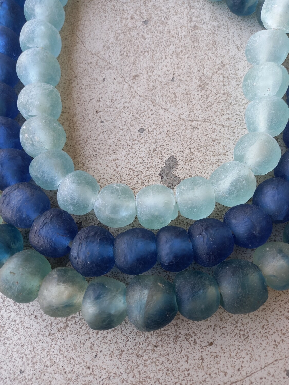 Recycled African Glass : Dark blue