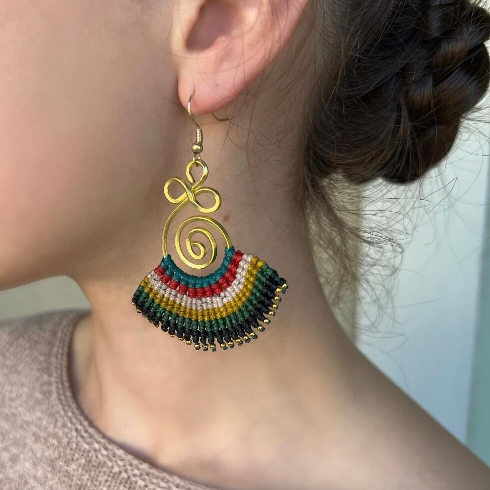 macrame earrings(5 pairs)