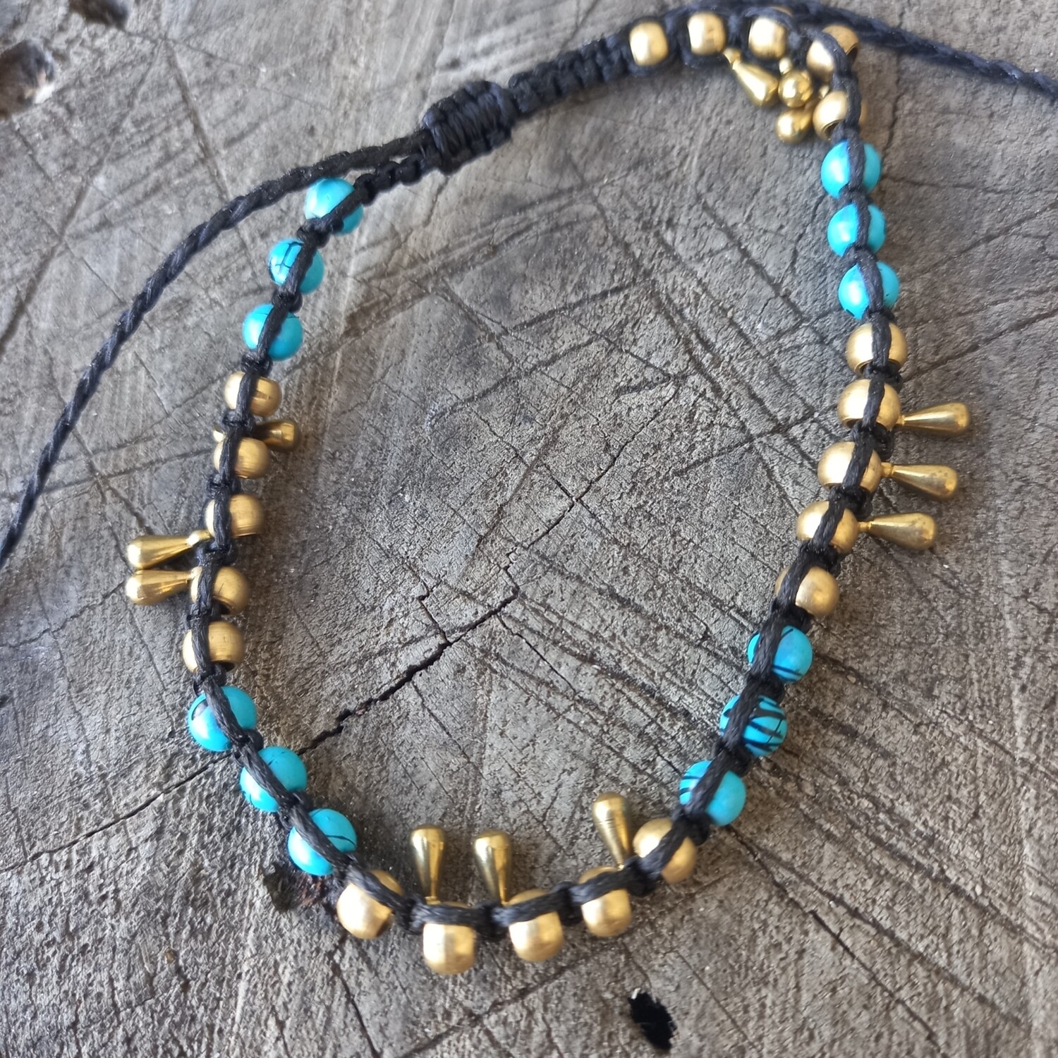 anklet Turquoise and brass