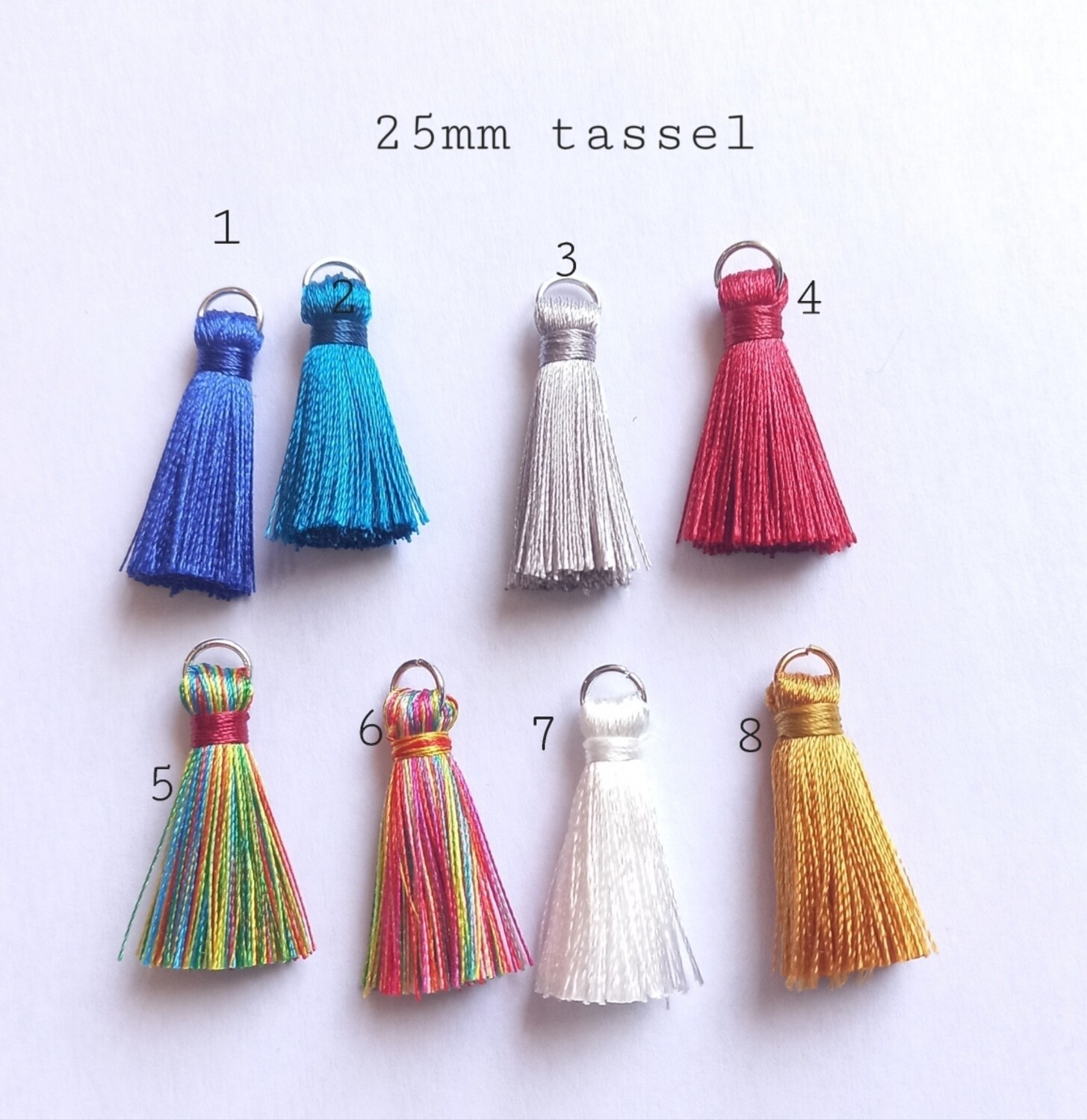 tassel. 25mm 7 White(6piece)