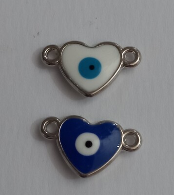 Evil eye nickel white and blue