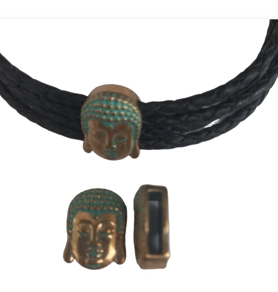 4968: Buddha pantene gold Spacer 10x25mm (4pieces)