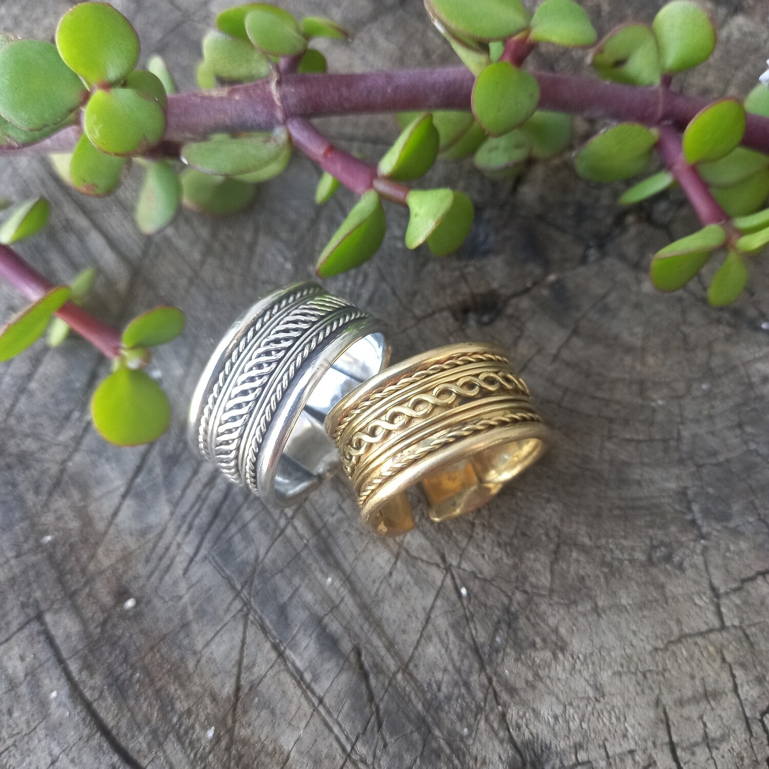 Brass ring(silver coated)