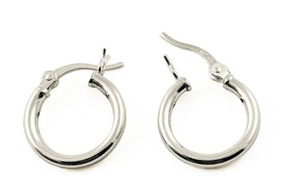 925 sterling silver sleeper. 2x14mm