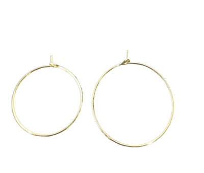 Earring round 30mm gold(20)