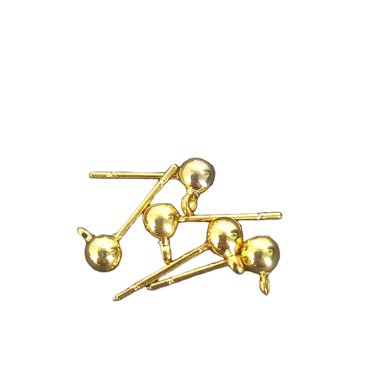 Earring stud gold(4mm) 20