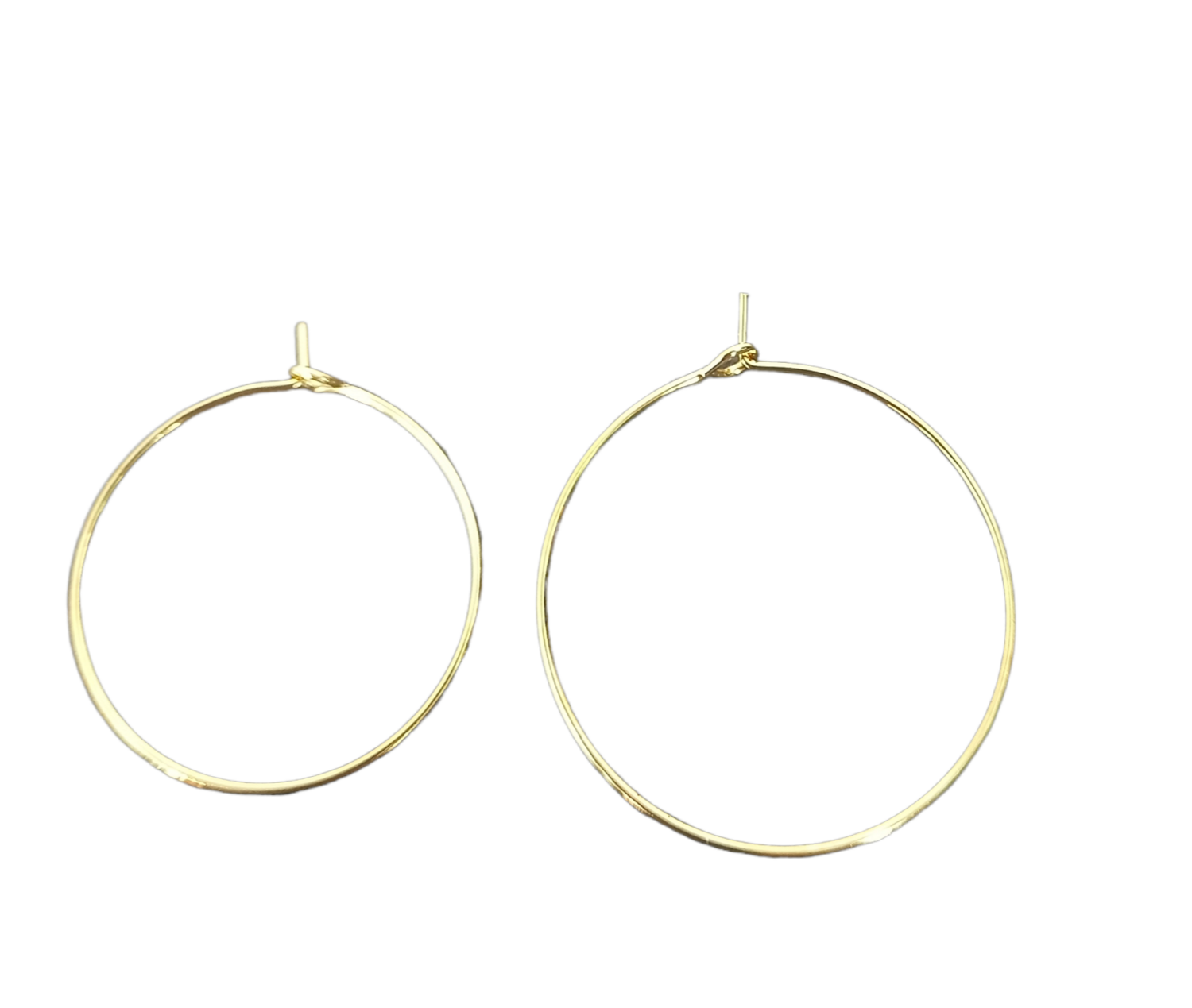 Earring round 25mm gold(20)