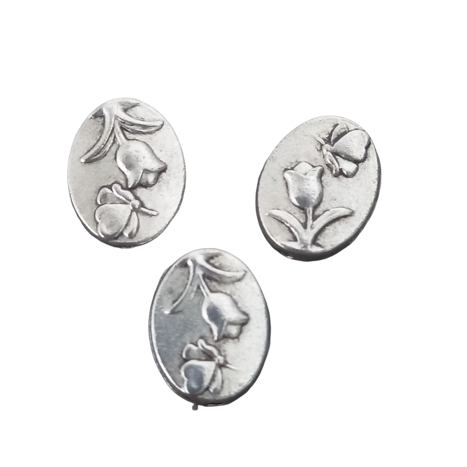 #211:Silver Spacer rose(50pcs)