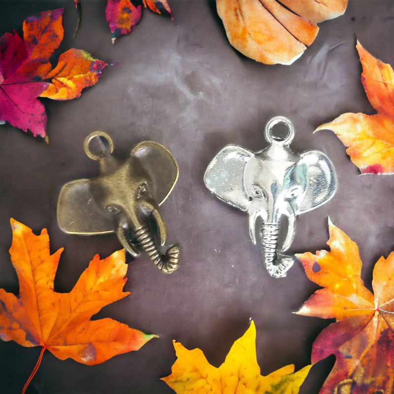 #1109: Antique Gold elephant (10 pieces)