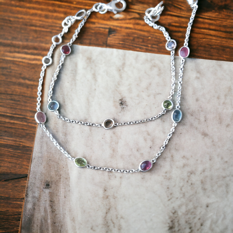 925.ss. Tourmaline bracelet